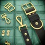 Example of use #2: Webbing snap hook for leashes 52 mm/16Q – Gold Tone