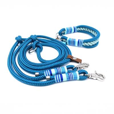 Ensamble correa de nylon azul con collar