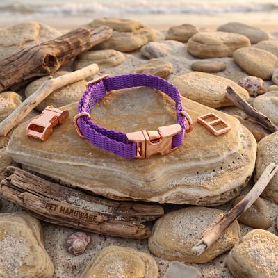 Small 10 mm collar with rose gold trim