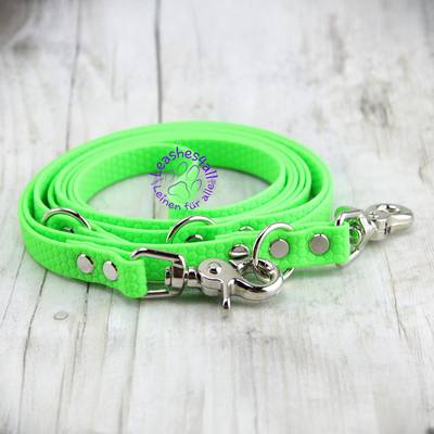 Make a leash from neon webbing