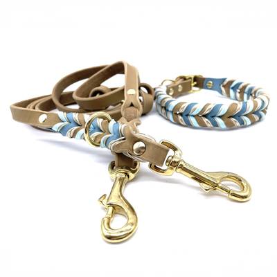 Nähen Sie ein Lederhalsband mit Leine