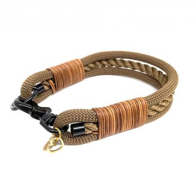 Stelle ein Nylonhalsband mit Messingring her
