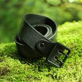 All Black Modern Leather Belt