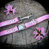 Pink Brindle Collar with Leash