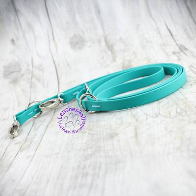 Pastel green leash with haberdashery snaps