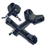 Green-Black Harness with Black Hardware