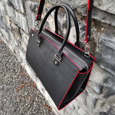 Black/Red Leather Purse