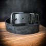 Example of use #2: Solid Brass Belt Buckle 35 mm – Matte Black