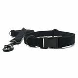 All black collar and black leash