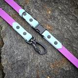 Collar with Leash Pastel Lavender and Black Hardware