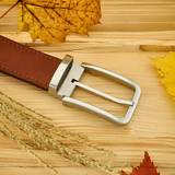 Luxury Leather Belt with Stainless Steel Buckle