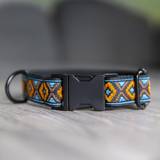 Collar with Indian Pattern and Black Hardware