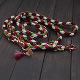 Paracord leash with rose gold