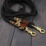 Black Leash with Gold Hardware