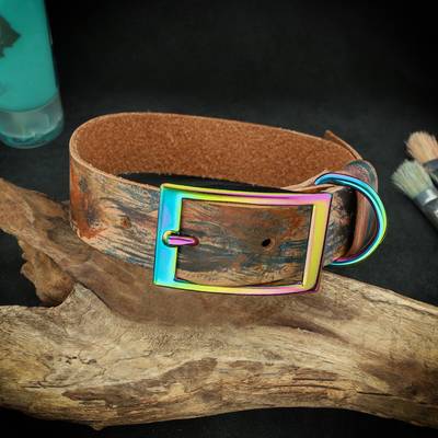 Leather Collar with Neo-Chorme Hardware