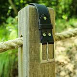 Black Modern Leather Belt
