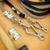Beige and Black Leashes with Scissor Snap Hooks