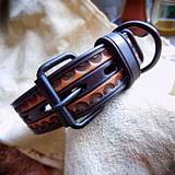 Leather Belt with Black Hardware