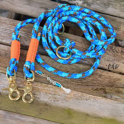 Rope leash with solid brass trigger snap