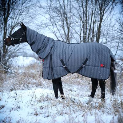Cose una manta gris para caballo