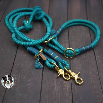 Crea una correa y collar turquesa