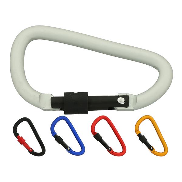 Aluminum Keychain Carabiner 74 mm, D-Shaped (Screw Lock)