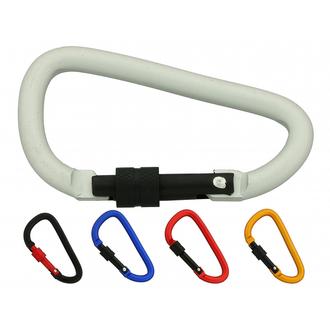 Aluminum Keychain Carabiner 74 mm, D-Shaped (Screw Lock)