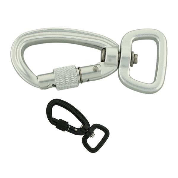 Mousqueton en aluminium 69 mm/20 mm – Fermeture à vis