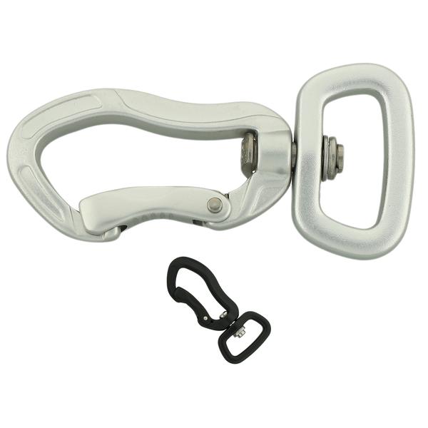 Mousqueton en aluminium 71 mm/25 mm – Sans serrure