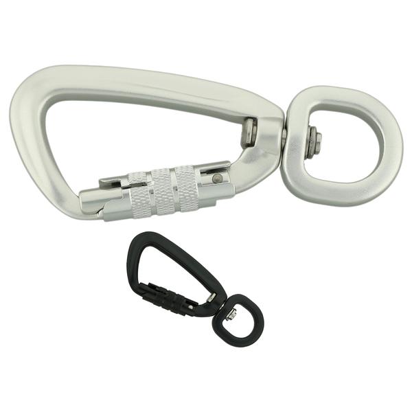 Mousqueton en aluminium 86 mm/20 mm – Verrouillage à baïonnette