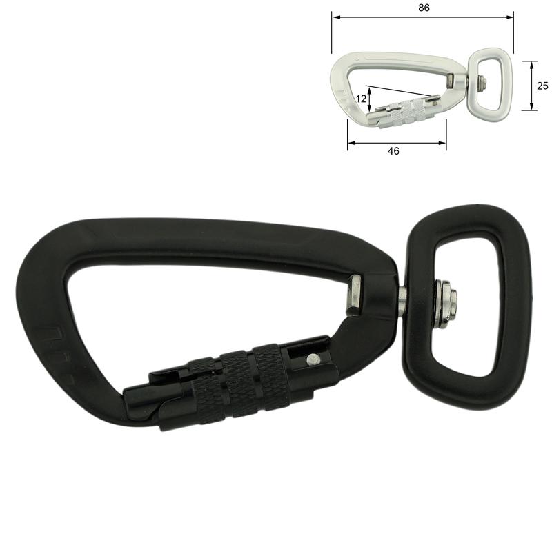 Aluminium Carabiner 86 mm/25 mm – Twist-Lock | Pet Hardware®