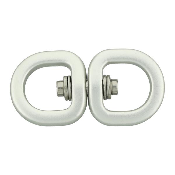 Drehwirbel aus Aluminium ø 15 mm/15 mm – Silber