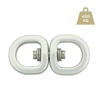 Drehwirbel aus Aluminium ø 15 mm/15 mm – Silber