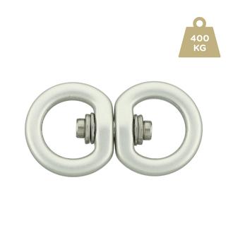 Drehwirbel aus Aluminium ø 16 mm/16 mm – Silber