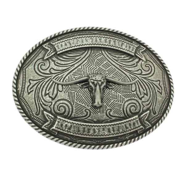 Western belt buckle with buffalo 40 mm