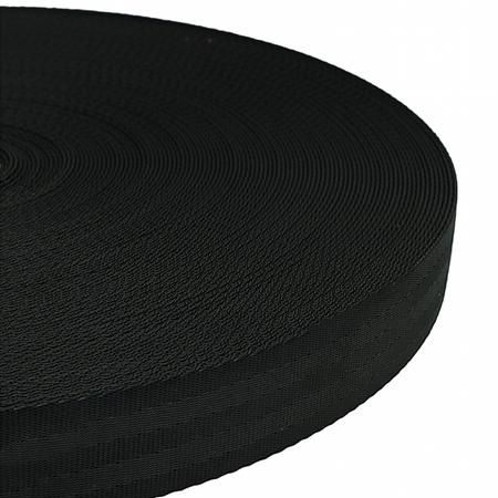 Sangle Noire En Polypropylène 20mm X 1.6mm - Longueur 50 Mètres - Neuf