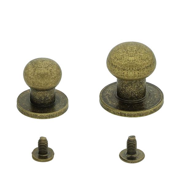 Brass Button Studs – Antique Brass
