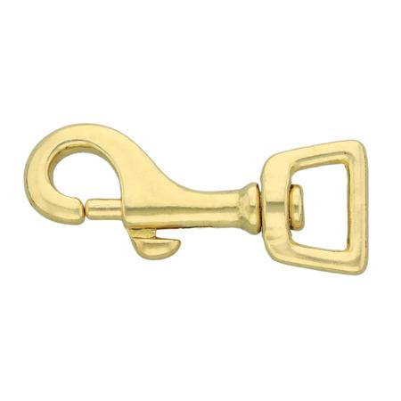Brass Snap Hook 57 mm, Square Eye ø 13 mm | Pet Hardware®