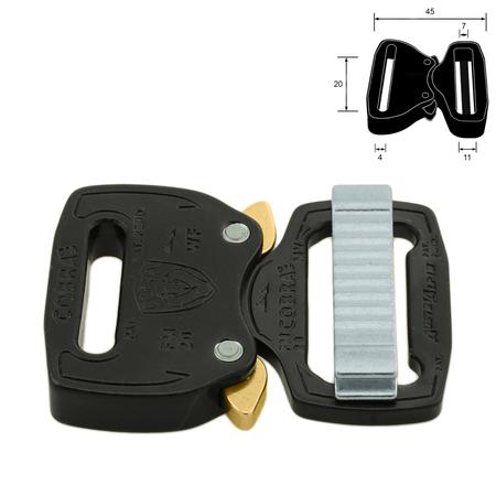 AustriAlpin FY25AVF SILVER Anodized 25mm Flat Metal Buckle Cobra Pro Style 9kn For Webbing 25mm - Foto 12