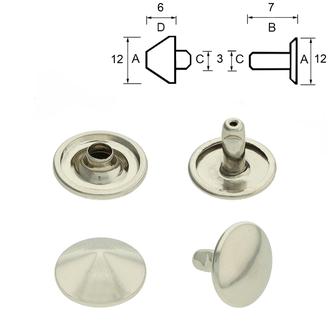 Niet – Kegel ø 12 mm – vernickelt (100 Stk.)