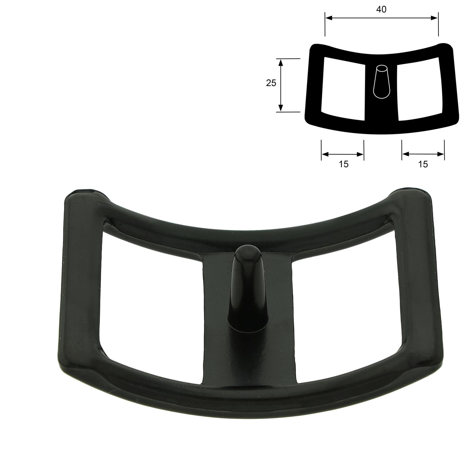 Conway buckle 13–25 mm, Black
