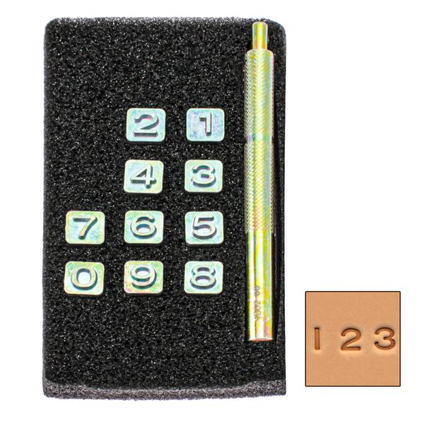 Jeu de chiffres à frapper pour cuir