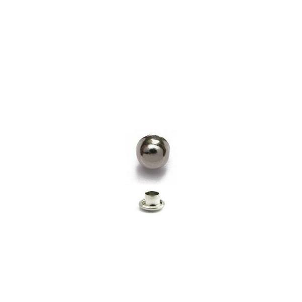 20 Rivets Tête Arrondie Argentés - Diamètre 5 Mm - Neuf - Pour Bijoux, Maroquinerie, Bricolage