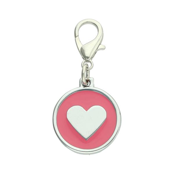 Plaque d'identité pour le chien – Cœur rose