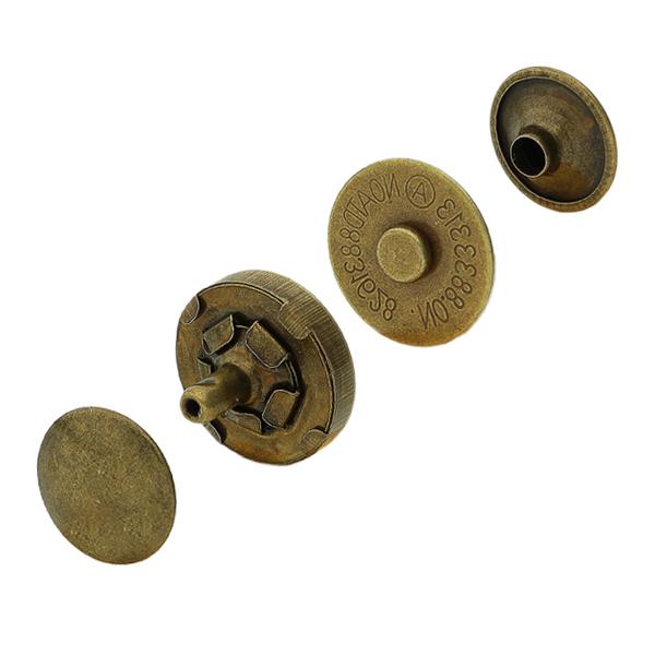 Bouton pression aimanté – Vieux Laiton