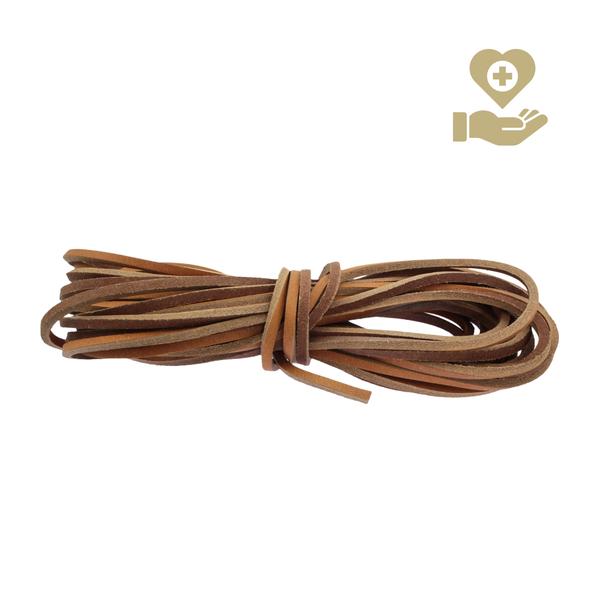 Leder-Flachriemen 4 mm, Beige