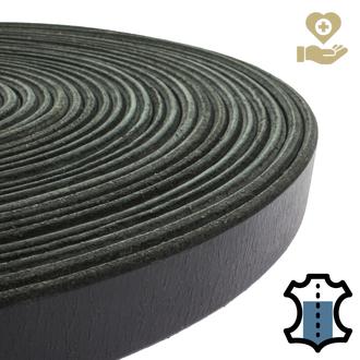 Lederriemen 20 mm, Schwarz
