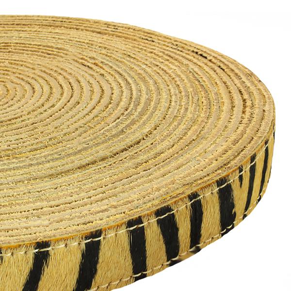 Courroie en cuir avec poil de vache 20 mm, Tigre