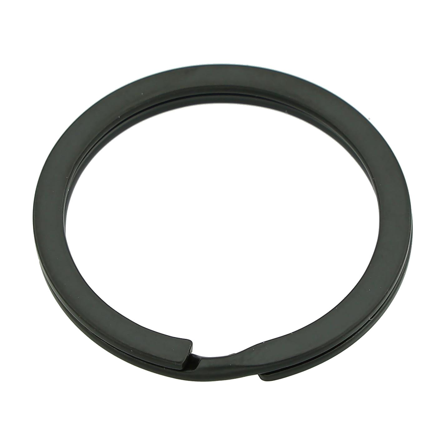 UBERMing Lot De 20 Mousquetons Ronds En Acier Inoxydable – Anneaux Porte-Clés à Ressort, Argenté, Tailles Variées Pour Bricolage Et Porte-Clés