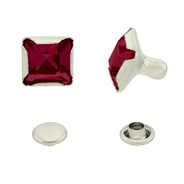 Квадратный хольнитен со стразом – oxblood (50 шт)